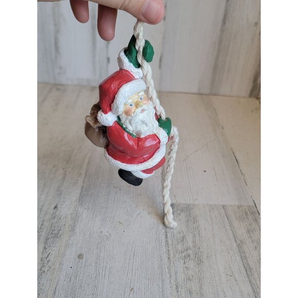 Santa Claus climbing rope tree ornament Xmas - Picture 4 of 7